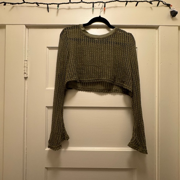 Solid Casual Two-piece Set, Crochet Hollow Out Cover Up & Crop Cami - Picture 1 of 2